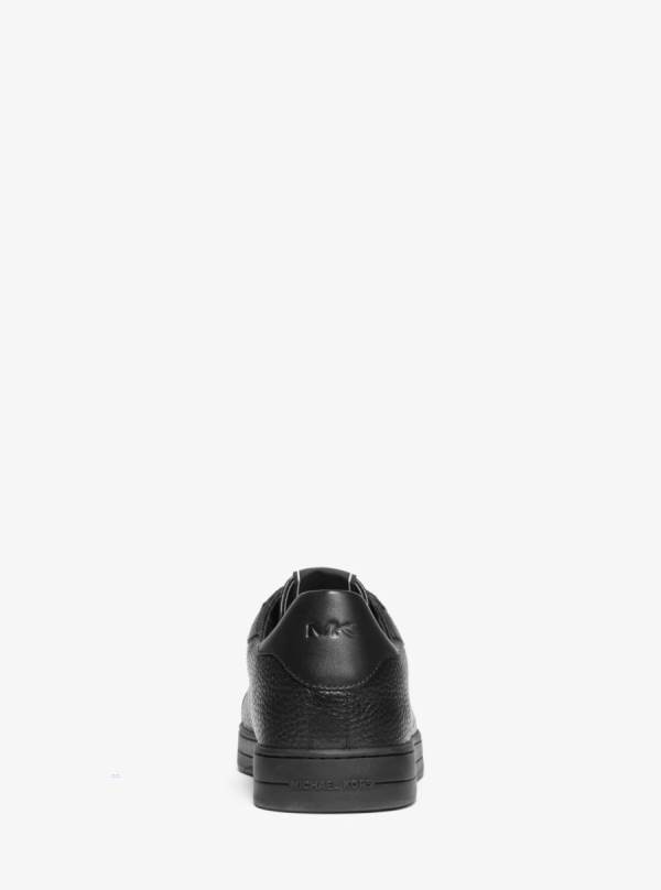 Panske Tenisky Michael Kors Keating Pebbled Leather Čierne - Topanky Michael Kors Levně | COHXL-5239